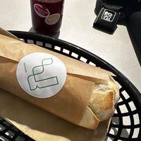 Tofu scramble burrito and juice   at Vital Foods in Copenhagen