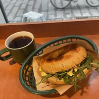 Eggy bagel  at Vital Foods in Copenhagen
