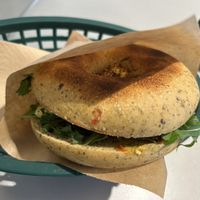 Tofu egger bagel  at Vital Foods in Copenhagen