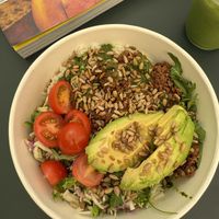 mushroom mince bowl   at Vital Foods in Copenhagen