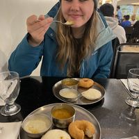 Vada and Idli with Sambar and Coconut Chutney  at Udupi Palace in Toronto