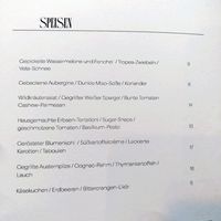 Food menu changing weekly at Hohenheim & Söhne in Frankfurt