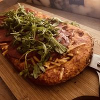 Pinsa with vegan salami   at Vapiano - Constantinstraße in Cologne