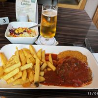 Schnitzel...Big portion  at Alter Markt in Monschau