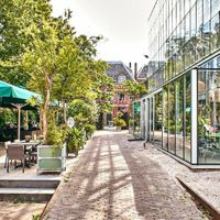 Terrace at Hortus Grand Cafe in Leiden