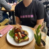 Roasted aubergine sandwichh  at Hortus Grand Cafe in Leiden