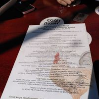 Breakfast menu at Teuchters Landing in Edinburgh