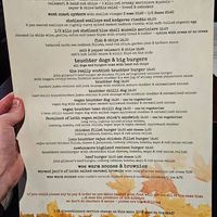 Menu 1 at Teuchters Landing in Edinburgh