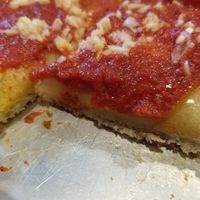 Doughy inside crust. at Via 313 Pizza in Cedar Park