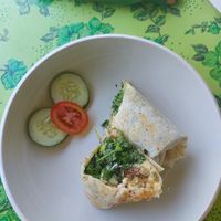 Falafel wrap at Akar Cafe in Lovina