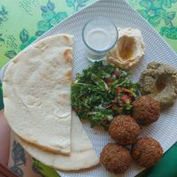 Falafel plate at Akar Cafe in Lovina