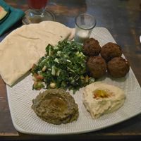 Middle eastern plate at Akar Cafe in Lovina