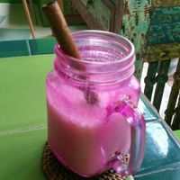 Lovina Lotus, delicious Smoothy at Akar Cafe in Lovina