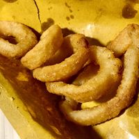Onion rings   at 24 Burger Street in Milan