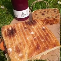 Grilled tofu focaccia sandwich  at G and T Coffee House in East London