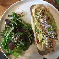 Avocado Crispy Chili Brot  at Corner in Hannover