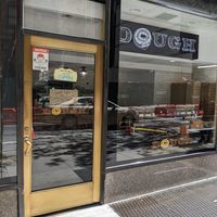 view from the street at Dough Doughnuts - Rockefeller in New York City