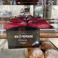 Vegan hibiscus donut  at Dough Doughnuts - Rockefeller in New York City