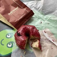 Vegan Hibiscus donutts  at Dough Doughnuts - Rockefeller in New York City