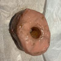 Strawberry glaze donut  at Dough Doughnuts - Rockefeller in New York City