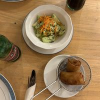 Cucumber salad and spring rolls   at JinSun in Mallorca