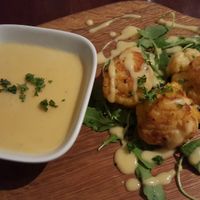Christmas lunch menu - roasted cauliflower starter  at Beanos in Folkestone