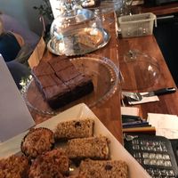 Selection of vegan cakes  at Beanos in Folkestone