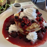 Pancake stack  at The Cheeky Vegan in Exeter