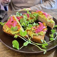 Avocado toastt  at The Cheeky Vegan in Exeter