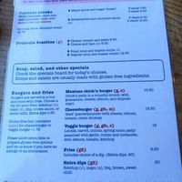 Standard menu. at The Cheeky Vegan in Exeter