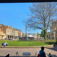 Outlook from inside restaurant. at The Cheeky Vegan in Exeter