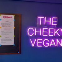 The Cheeky Vegan specials board. Worth checking out.💚 at The Cheeky Vegan in Exeter