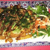 Chicken* and chips was so good I had to go back again for more!  at TerraZen Centre in Amsterdam