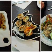 Spring Rolls, Sushi, Vegan Plate - 36 Euro at TerraZen Centre in Amsterdam