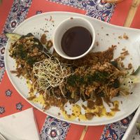 Crispy sushi roll at TerraZen Centre in Amsterdam