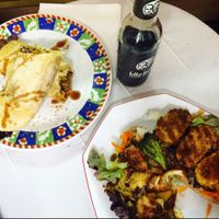 the wrap and the burger! at TerraZen Centre in Amsterdam