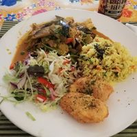 Jamaican Curry plate at TerraZen Centre in Amsterdam