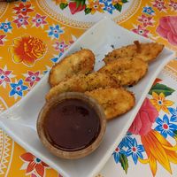 Fried plantain at TerraZen Centre in Amsterdam