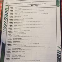 The menu as of end of Oct 22 at TerraZen Centre in Amsterdam
