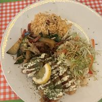 Vegan plate  at TerraZen Centre in Amsterdam