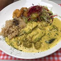 Jamaican plate at TerraZen Centre in Amsterdam