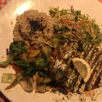 Vegan plate  at TerraZen Centre in Amsterdam