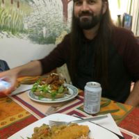 Burger and Jamaican Plate at TerraZen Centre in Amsterdam