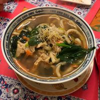 Noodle soup with extra chicken added  at TerraZen Centre in Amsterdam