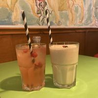 Ice tea and cashew shake  at TerraZen Centre in Amsterdam