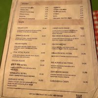 Menu 1  at TerraZen Centre in Amsterdam