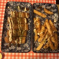 Spring rolls and terra fries  at TerraZen Centre in Amsterdam