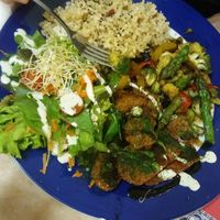 Vegan plate at TerraZen Centre in Amsterdam