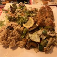 Vegan plate  at TerraZen Centre in Amsterdam