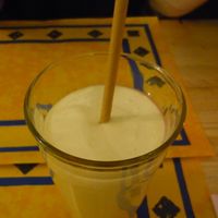 Coconut milkshake at TerraZen Centre in Amsterdam